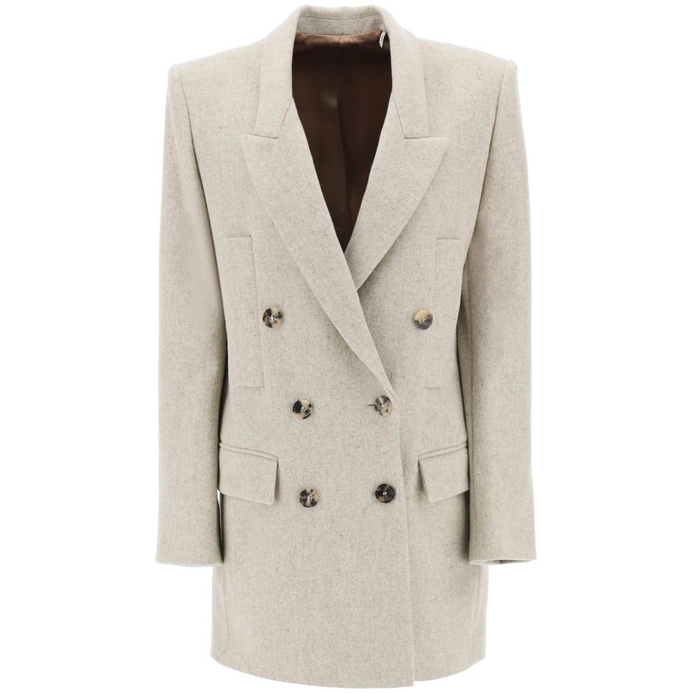 Isabel Marant Floyd Wool Crepe Blazer - Beige - Women's Blazers &amp; Vests